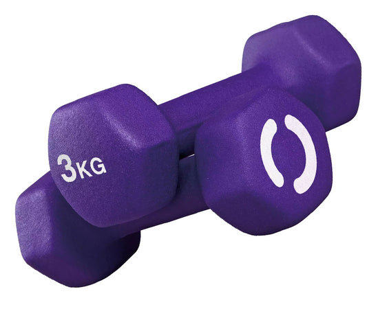 Opti Neoprene Durable Dumbbell Set - 2 x 3kg