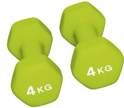 Opti Neoprene Durable Dumbbell Set - 2 x 4kg