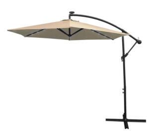 Beige 3m LED Cantilever Parasol