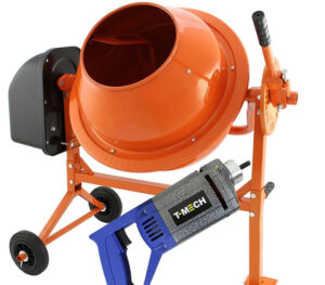 Cement Mixer And Handheld Concrete Vibrator with 2m Shaft