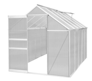Silver – Polycarbonate Greenhouse 6ft x 10ft