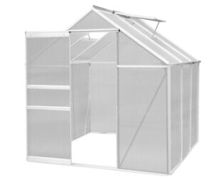 Silver – Polycarbonate Greenhouse 6ft x 6ft